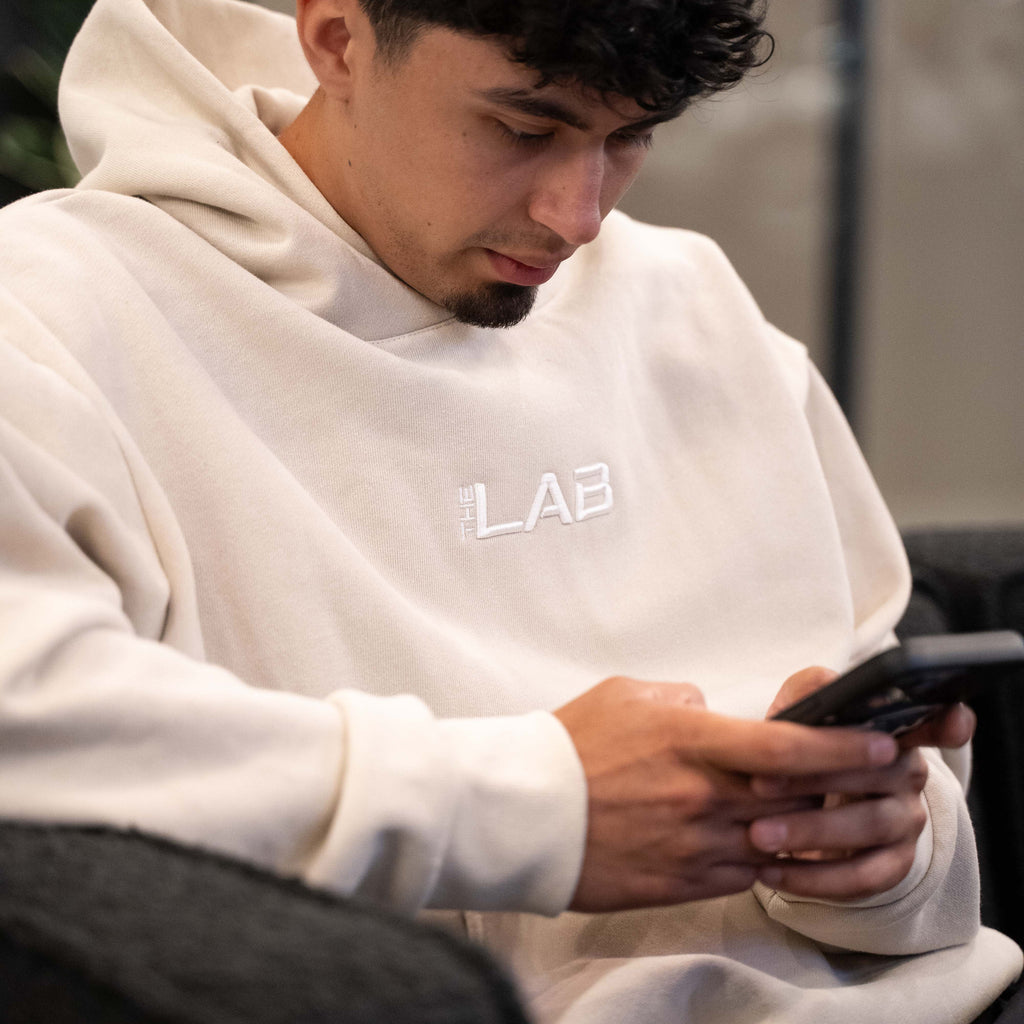 Oversized Premium LAB Hoodie | Cream