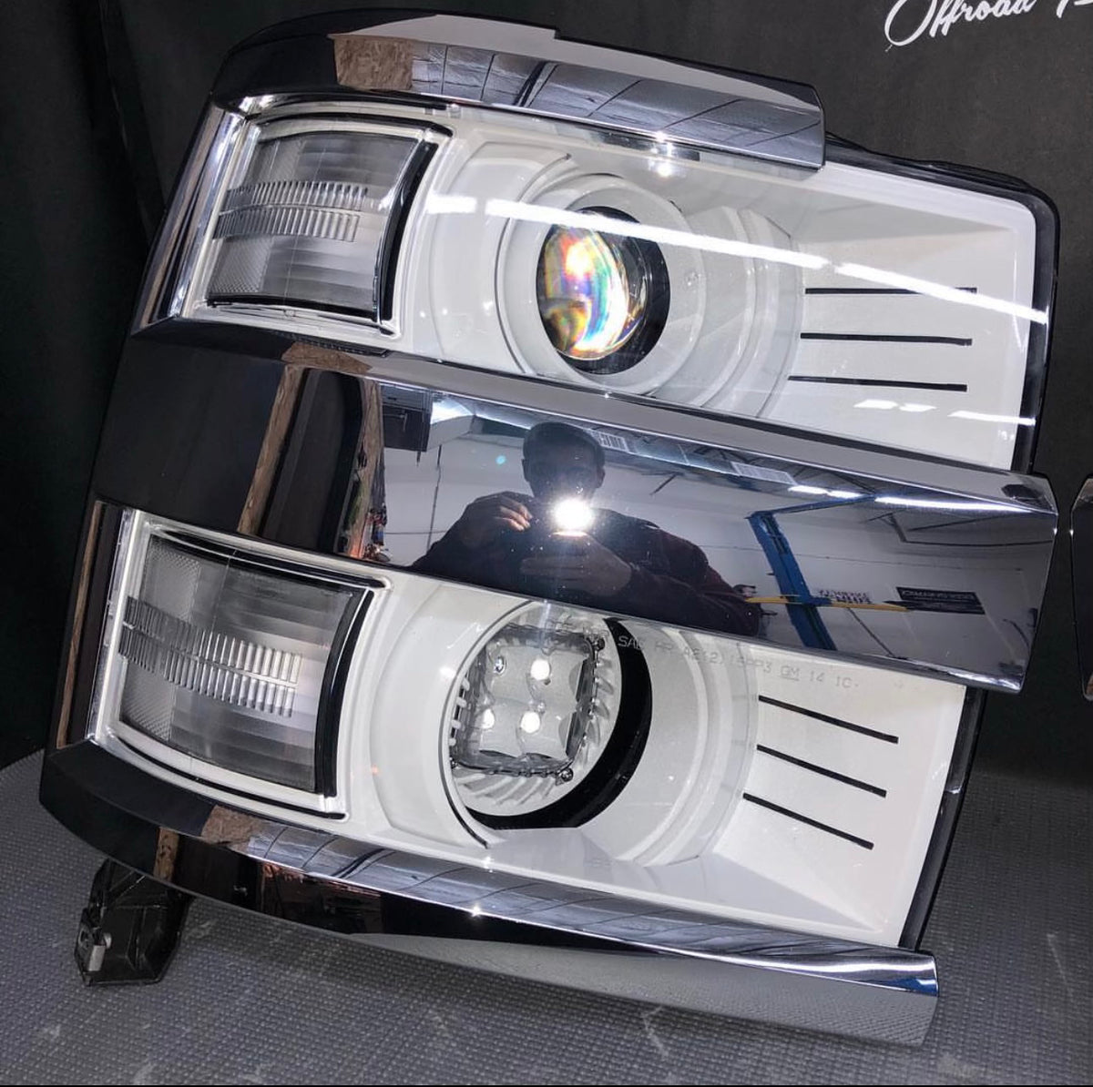 15 19 Silverado HD OEM Custom Headlights THE LAB Legends Auto